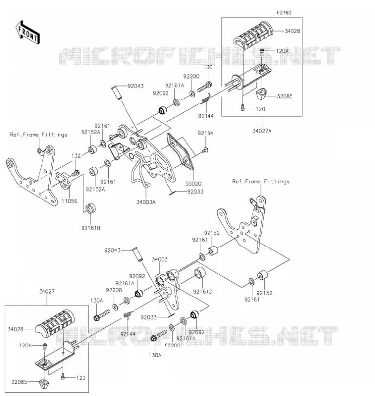REPOSE PIED Kawasaki MOTOS 650 2022 VULCAN S  EN650DNFAL