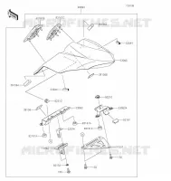 ACCESSOIRE(Pillion Seat Cover) pour Kawasaki Z650 2022
