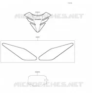 ACCESSOIRE(Tank Pads and Meter Film) pour Kawasaki Z650 2022