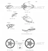 AUTOCOLLANT pour Kawasaki Z650 2022