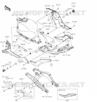 CACHE LAT&Eacute;RAL/GARDE CHAINE pour Kawasaki Z650 2022