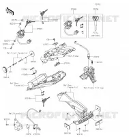 CONTACTEUR SERRURE/R&Eacute;FLECTEUR pour Kawasaki Z650 2022