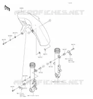GARDE BOUE AVANT pour Kawasaki Z650 2022