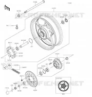 ROUE ARRI&Egrave;RE/CHAINE pour Kawasaki Z650 2022