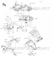 GARDE BOUE ARRI&Egrave;RE pour Kawasaki Z650RS 2022