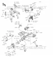 PIECE DE CADRE (COUVERTURE) pour Kawasaki Z650RS 2022