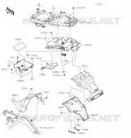 GARDE BOUE ARRI&Egrave;RE pour Kawasaki Z650RS 2022