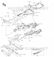 CACHE LAT&Eacute;RAL/GARDE CHAINE pour Kawasaki NINJA 400 2021
