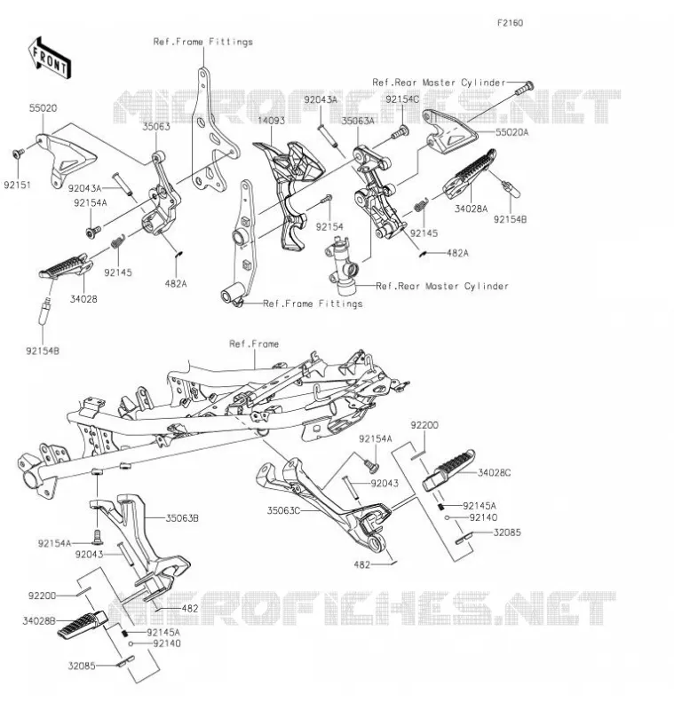 REPOSE PIED Kawasaki MOTOS 400 2021 NINJA 400  EX400GMFAL