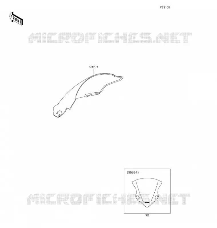 ACCESSOIRE(PARE-BRISE) Kawasaki MOTOS 400 2021 NINJA 400  EX400GMFBN