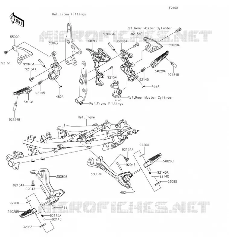 REPOSE PIED Kawasaki MOTOS 400 2021 NINJA 400  EX400GMFNL