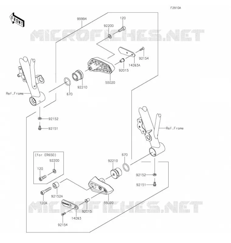 ACCESSOIRE(PROTEGE CARTER) Kawasaki MOTOS 650 2022 NINJA 650  EX650MNFAL