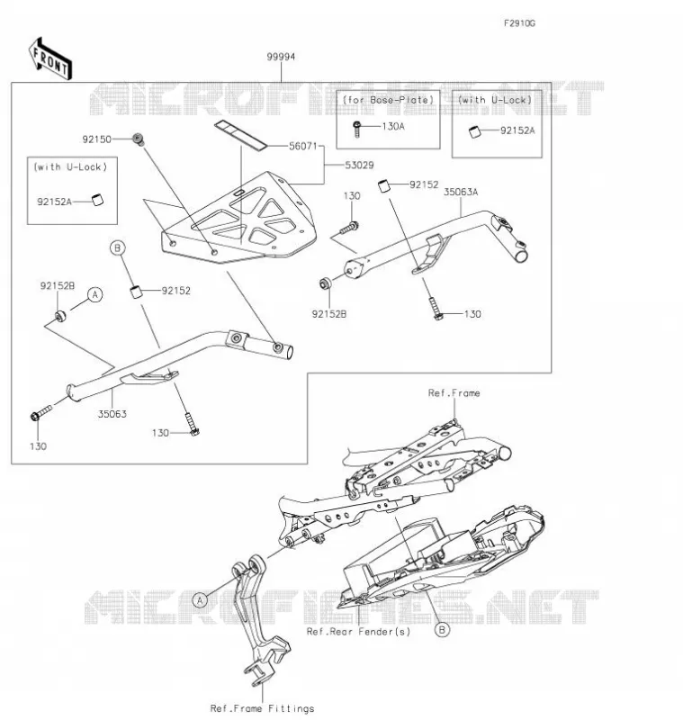 ACCESSOIRE (SUPPORT TOP CASE) Kawasaki MOTOS 650 2022 NINJA 650  EX650MNFNN