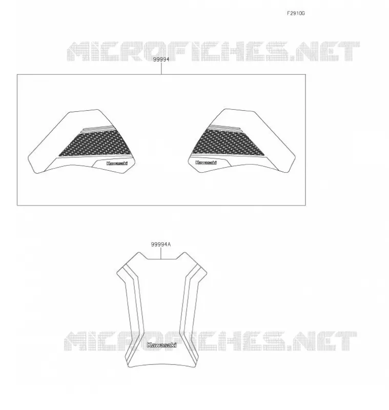 ACCESSOIRE(Tank Pad) Kawasaki MOTOS 650 2022 KLR650  KL650FNFNL
