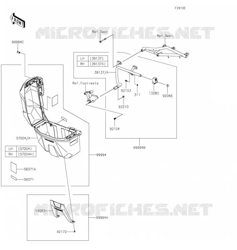 ACCESSOIRE(Pannier Case) Kawasaki MOTOS 650 2022 KLR650  KL650FNFNN