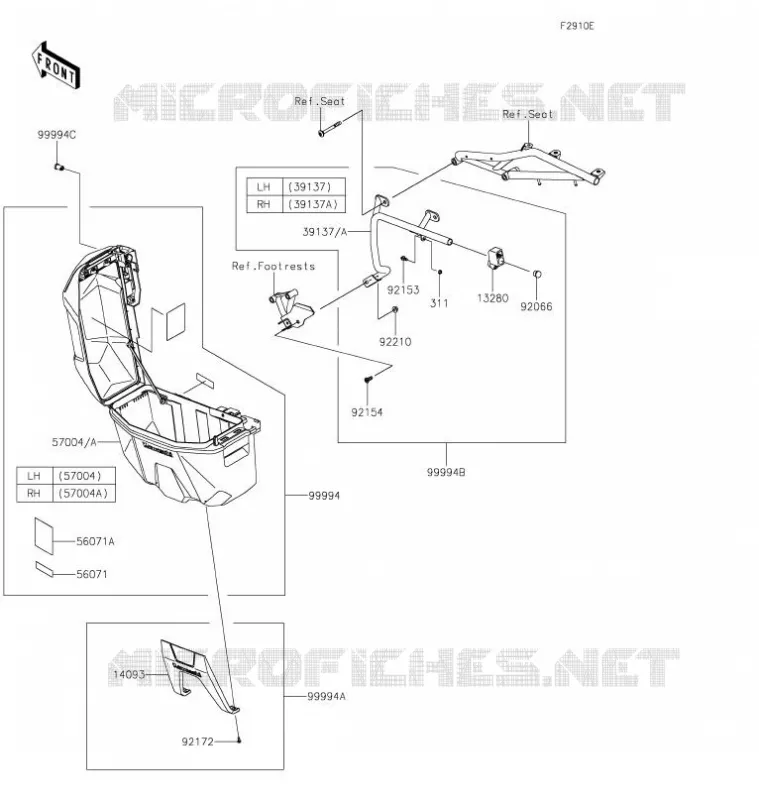 ACCESSOIRE(Pannier Case) Kawasaki MOTOS 650 2022 KLR650  KL650FNFNN