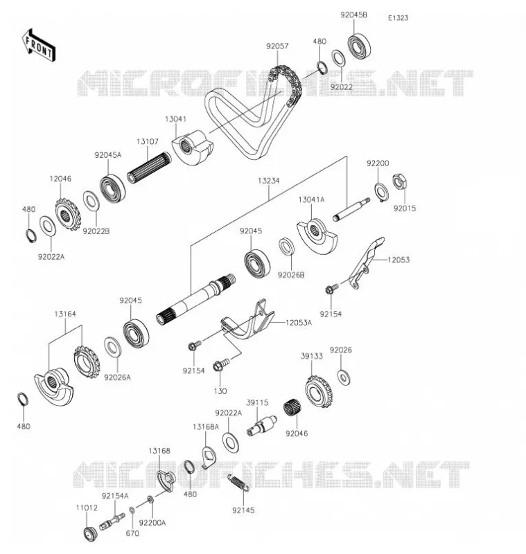 BALANCIER Kawasaki MOTOS 650 2022 KLR650  KL650FNFNN