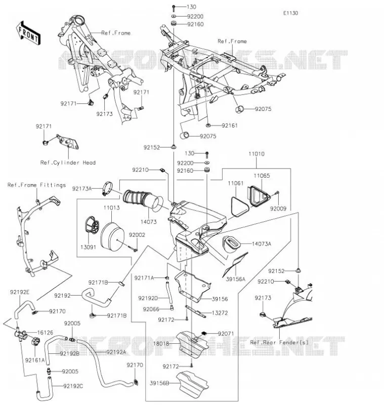 FILTRE A AIR Kawasaki MOTOS 650 2022 KLR650 ADVENTURE  KL650HNFAL