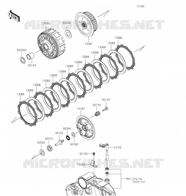 EMBRAYAGE Kawasaki MOTOS 650 2022 KLR650  KL650LNFAL