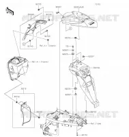 GARDE BOUE ARRI&Egrave;RE pour Kawasaki KLX300SM 2021