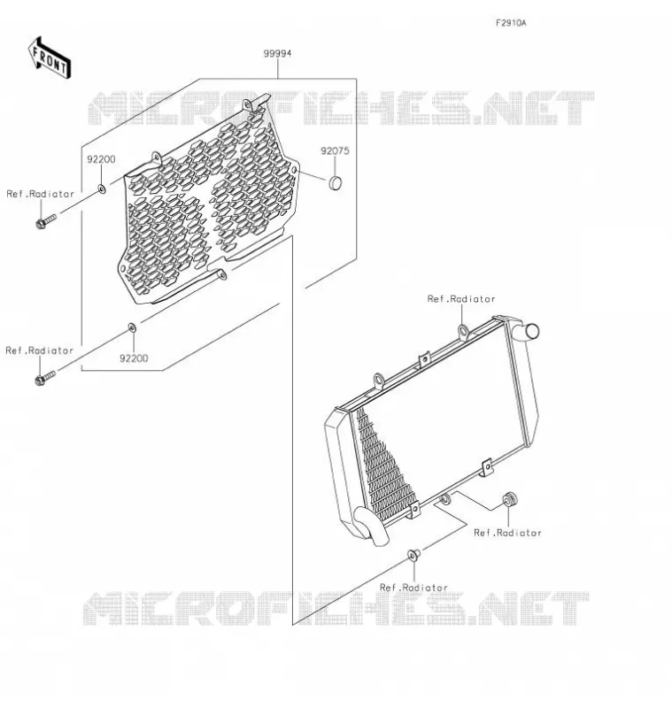 ACCESSOIRE(Radiator Trim) Kawasaki MOTOS 1000 2022 VERSYS 1000  KLZ1000CNFNN