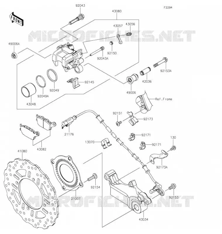 FREIN ARRIERE Kawasaki MOTOS 1000 2022 VERSYS 1000  KLZ1000CNFNN