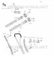 ARBRE A CAME/TENDEUR pour Kawasaki Z H2 SE 2021