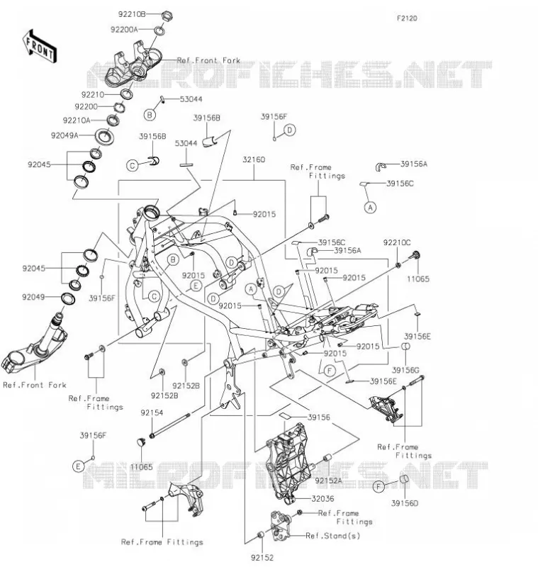 CADRE Kawasaki MOTOS 1000 2021 Z H2 SE  ZR1000LMFNL