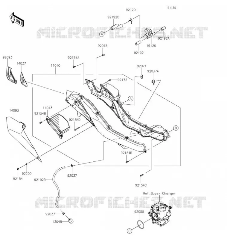 FILTRE A AIR Kawasaki MOTOS 1000 2021 Z H2 SE  ZR1000LMFNL