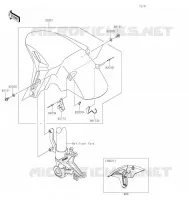 GARDE BOUE AVANT pour Kawasaki Z H2 SE 2022