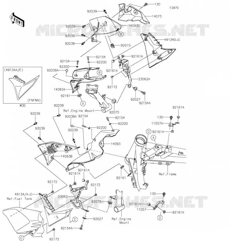 ECOPE Kawasaki MOTOS 900 2022 Z900  ZR900FNFNN