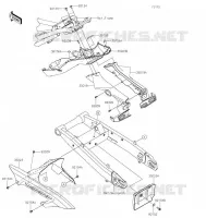 GARDE BOUE ARRI&Egrave;RE pour Kawasaki Z900 2022
