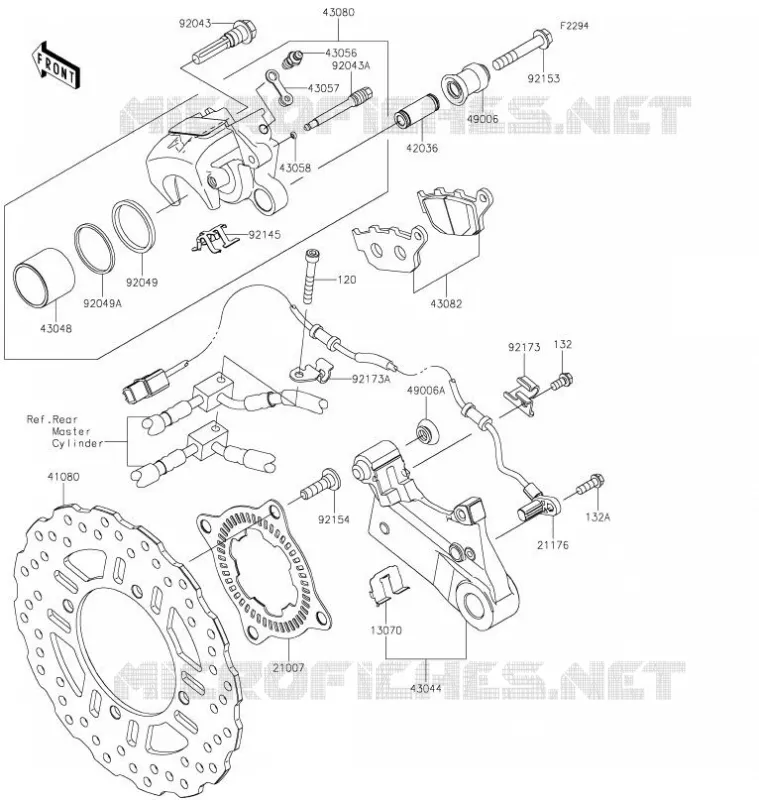 FREIN ARRIERE Kawasaki MOTOS 900 2022 Z900  ZR900FNFNN