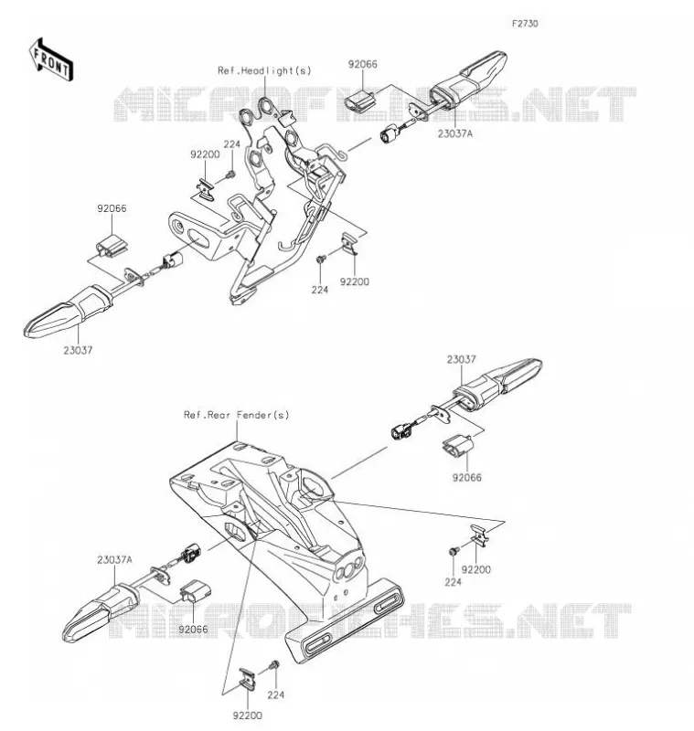 CLIGNOTANTS Kawasaki MOTOS 900 2021 Z900RS  ZR900KMFNB
