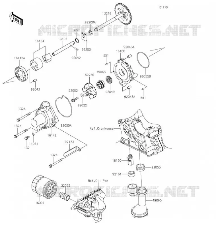POMPE A HUILE Kawasaki MOTOS 900 2022 Z900RS  ZR900KNACN