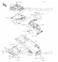 GARDE BOUE ARRI&Egrave;RE pour Kawasaki Z900RS 2022