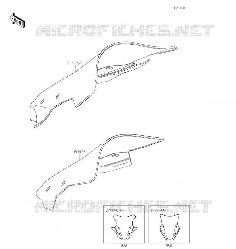 ACCESSOIRE(PARE-BRISE) Kawasaki MOTOS 1000 2022 NINJA 1000SX  ZX1002KNFNN