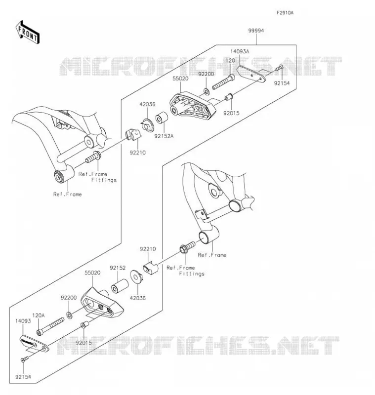 ACCESSOIRE(Slider) Kawasaki MOTOS 1000 2022 NINJA H2 SX  ZX1002PNFNN