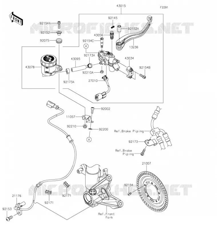 MAITRE CYLINDRE AV Kawasaki MOTOS 1000 2022 NINJA H2 SX SE  ZX1002RNFNL