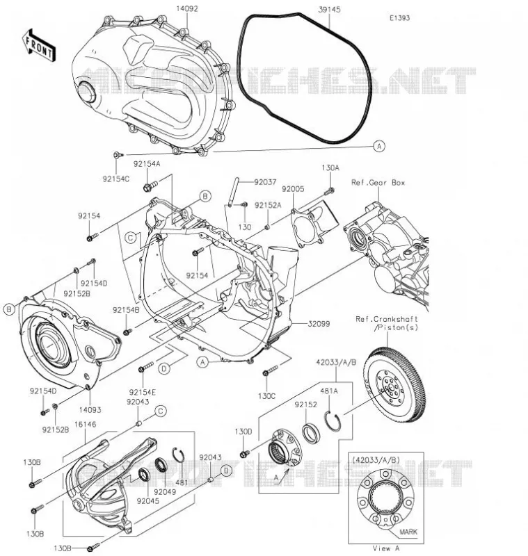 COUVERCLE CONVERTISSEUR Kawasaki SSV 820 2022 MULE PRO-FX  KAF820ENFNL