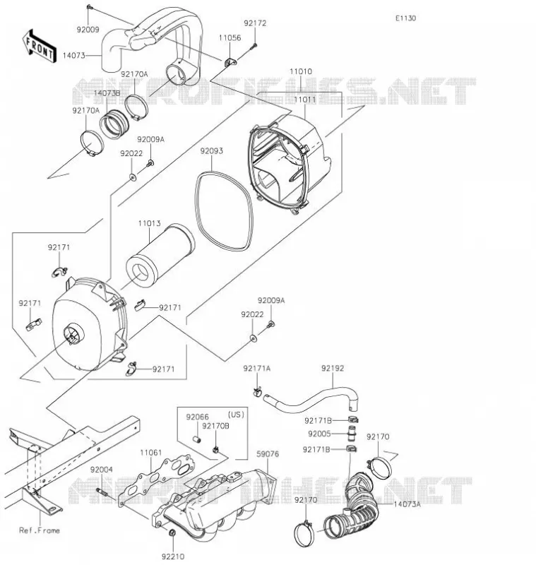 FILTRE A AIR Kawasaki SSV 820 2022 MULE PRO-FX  KAF820FNFNN