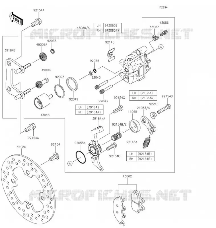 FREIN ARRIERE Kawasaki SSV 820 2022 MULE PRO-FX  KAF820FNFNN