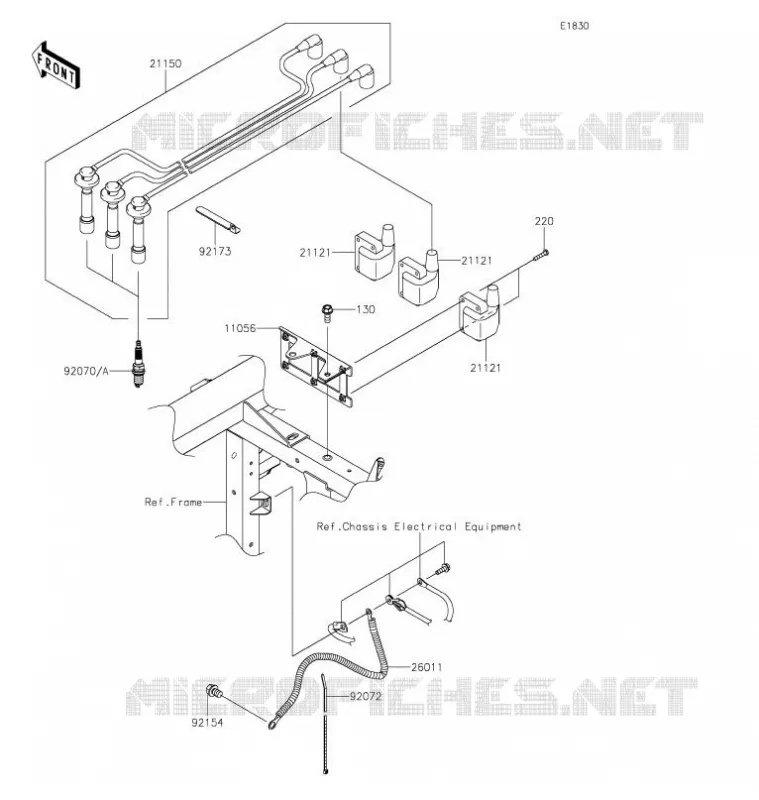 SYSTEME D&acute;ALLUMAGE Kawasaki SSV 820 2022 MULE PRO-FX  KAF820FNFNN