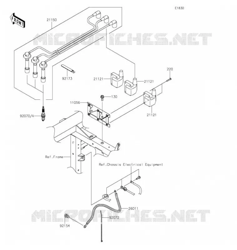 SYSTEME D&acute;ALLUMAGE Kawasaki SSV 820 2022 MULE PRO-FX  KAF820GNFNL