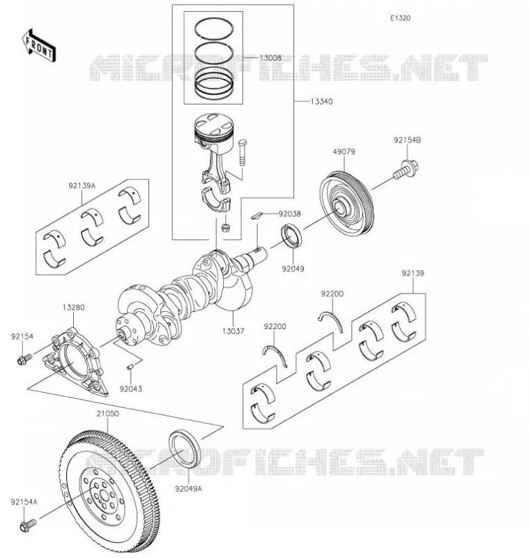 VILEBREQUIN/PISTON Kawasaki SSV 820 2022 MULE PRO-FX  KAF820GNFNN