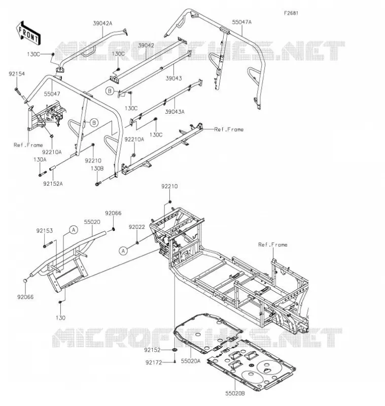 PROTECTION/CHASSIS CAB Kawasaki SSV 820 2022 MULE PRO-FXT  KAT820CNFNL