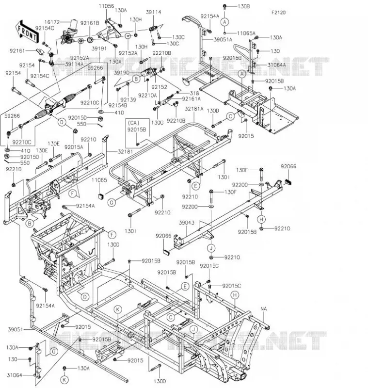 CADRE Kawasaki SSV 820 2022 MULE PRO-FXT  KAT820CNFNN