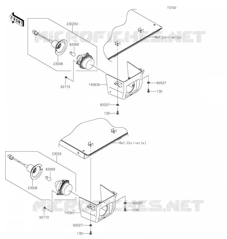 FEUX ARRI&Egrave;RE(S) Kawasaki SSV 820 2022 MULE PRO-FXT  KAT820CNFNN