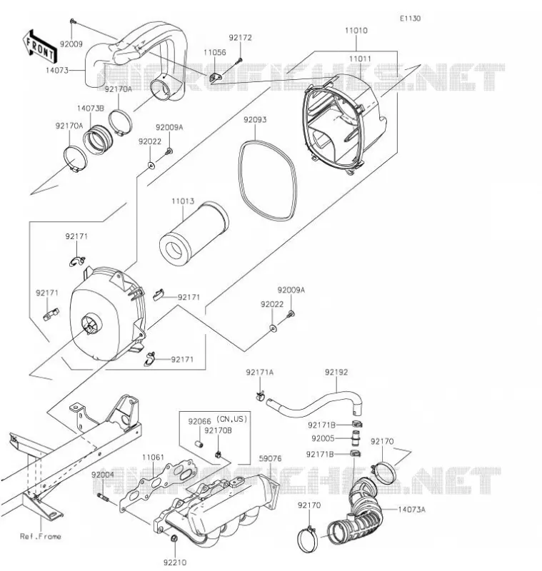 FILTRE A AIR Kawasaki SSV 820 2022 MULE PRO-FXT  KAT820CNFNN