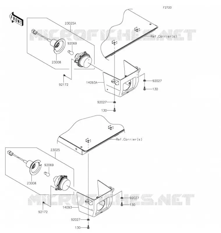 FEUX ARRI&Egrave;RE(S) Kawasaki SSV 820 2022 MULE PRO-FXT  KAT820DNFNN